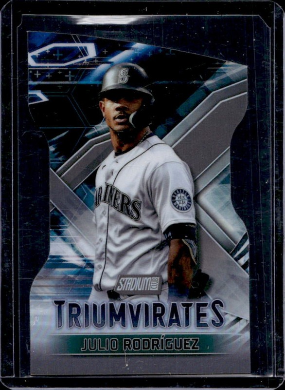 2023 Topps Stadium Club Julio Rodriguez Triumvirates #T-21 Mariners