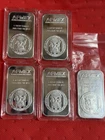 1 oz Silver Bar - APMEX (Lot of 5 Bars in capsules, untouched!) 5 oz total!