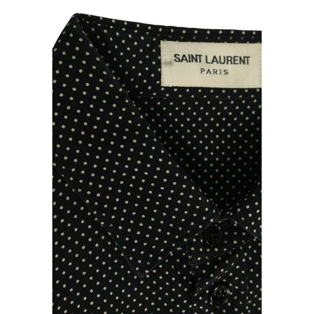 Saint Laurent Paris 369181 Y301G camicia manica lunga a pois seta uomo 38 usata 11b44e