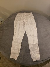 A New Day Women's Beige Jogger Pants Elastic Waist Pockets Solid XS