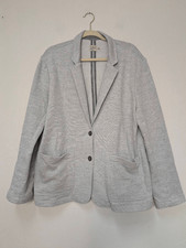 Faherty Womens Heather Inlet Knit Notched Lapel Two-Button Blazer Grey Size XL