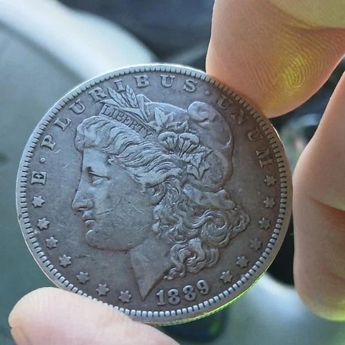 1889 Morgan Silver Dollar New Orleans Mint Circulated 0.9 Fine $1 US Coin