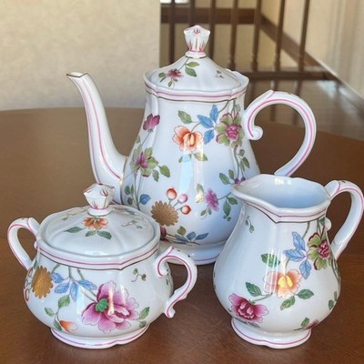 Richard Ginori Granduca Tea pot & Sugar pot & Creamer Set Tableware