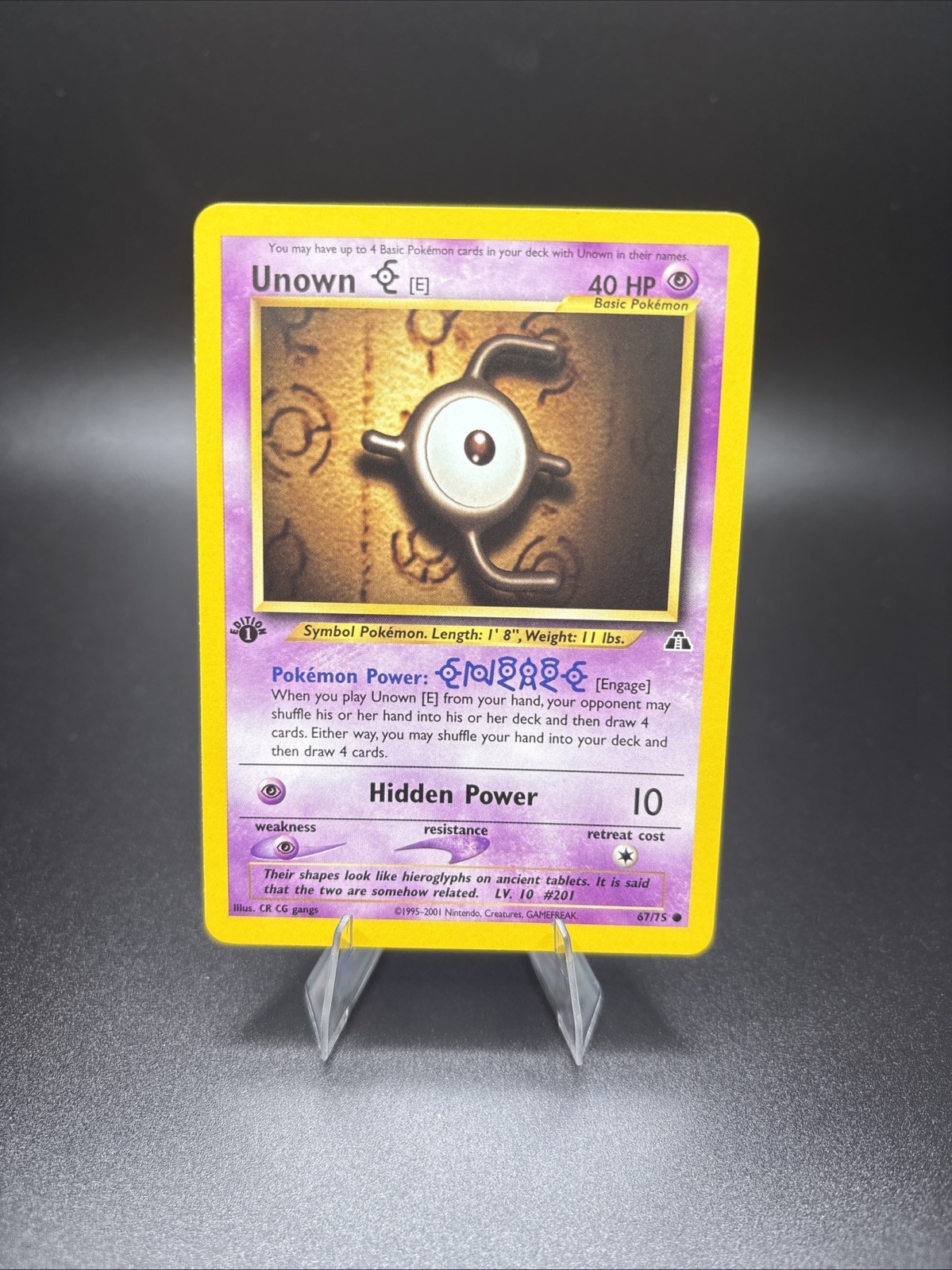 Pokemon - Unown E - Neo Discovery 67/75 1st Edition - Common - NM