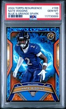 2024 TOPPS RESURGENCE BLUE & ORANGE SPARK #108 NATE WIGGINS PSA 10