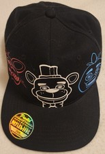 Five Nights At Freddys Black Snapback 2018 Baseball Hat Youth Sz Reflective Ink