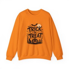 Trick or Treat Jack-o'-Lantern Sweatshirt  Halloween Crewneck