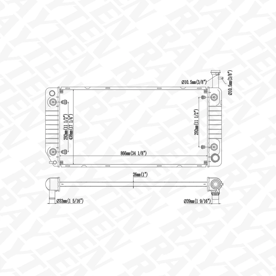 15107009 Radiator for GMC Savana Chevrolet Express 2500 3500 4500 2004-2020 2791 Foto 2 de 4