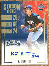 2016 Panini Elite Extra Edition Contenders Autograph #CNT-KH KJ Harrison Rookie
