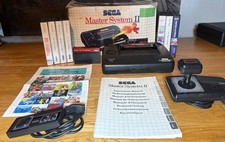 Sega Master System Console – Alex Kidd Built In – Boxed + 7 Games