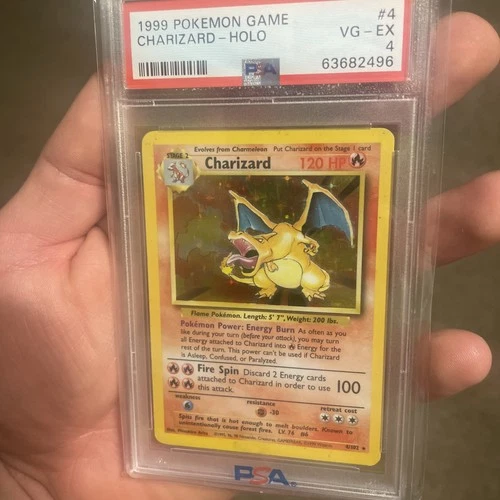 1999 POKEMON GAME #4 CHARIZARD-HOLO PSA 4