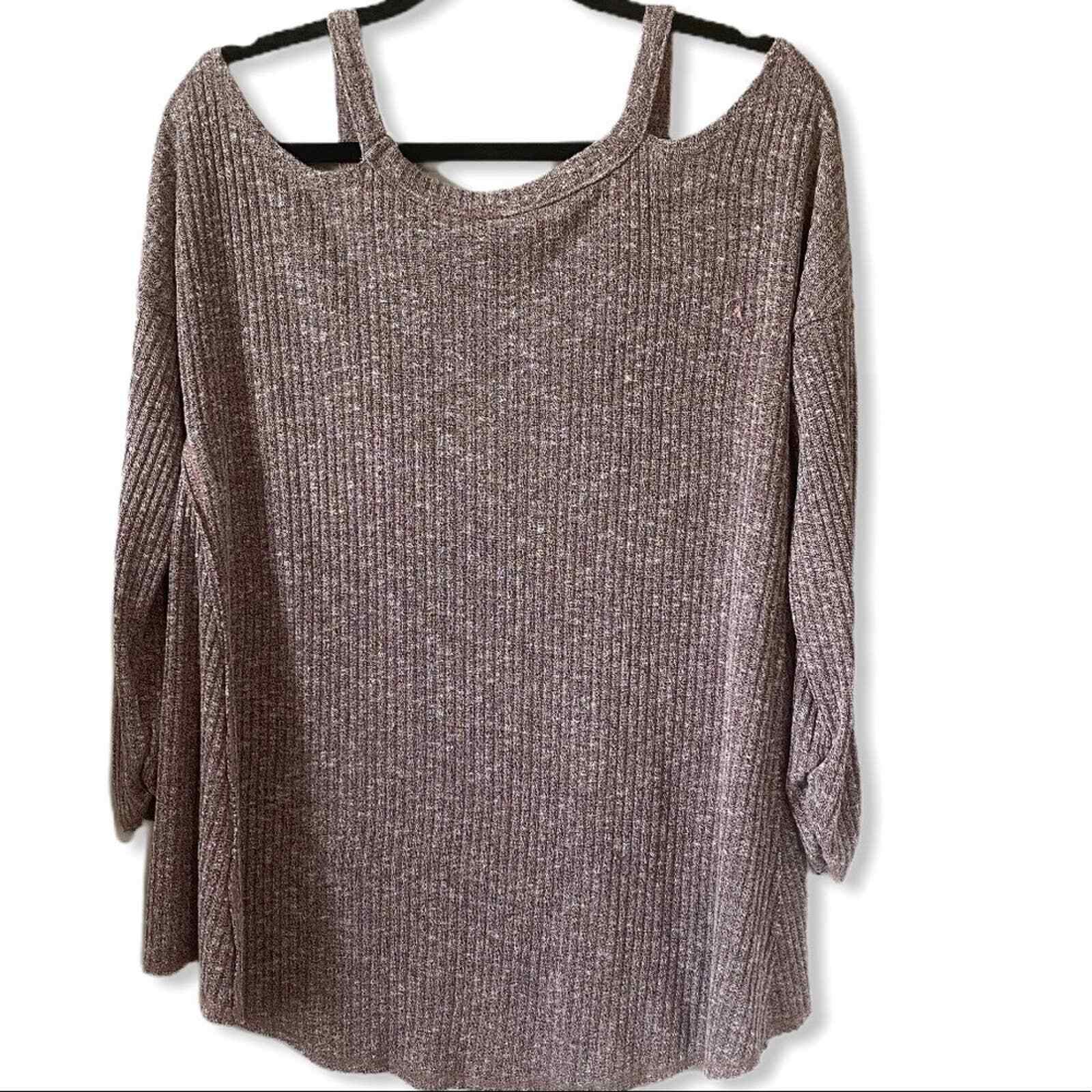 cold shoulder pullover sweater size 