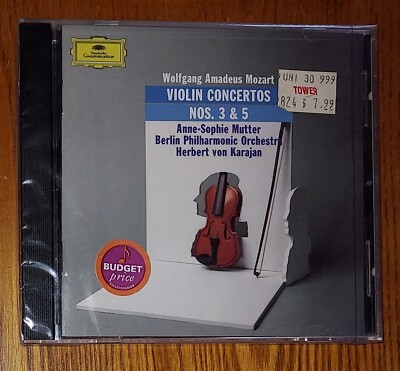 ANNE-SOPHIE MUTTER Mozart Violin Concertos Nos 3 &5 HERBERT KARAJAN BRAND NEW!