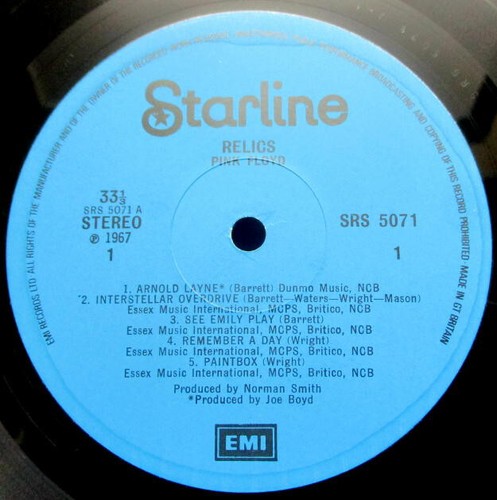 LP PINK FLOYD -RELICS / UK STARLINE ** 1st PRESSING *** A1/B5 *** TEXTURED COVER - Bild 7 von 10