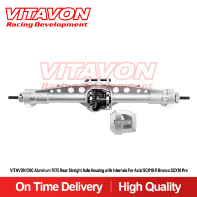 VITAVON Rear Straight Axle Housing with Internal For  SCX10 Ill Bronco SCX10 Pro