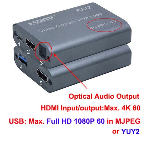 4K 60HZ USB 3.0 HDMI Audio Video Capture Card for Game Recording Live Streaming - Picture 13 of 15