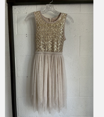 nanette lepore gold sequin dress Nanette Lepore Sequin Mini Dress (Size 2)