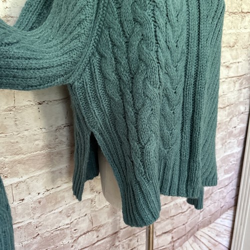 Urban Outfitters maglione donna spalle fredde verde acqua maglia grossa cavo taglia S NUOVO - Foto 6 di 12