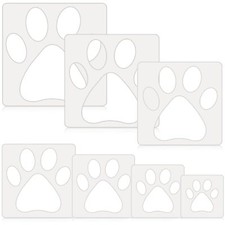 14 Pcs Dog Paw Stencils Animal Paw Paint Reusable Templates for Painting on Wood