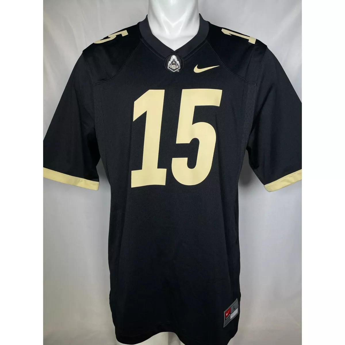 Drew Brees 15 Purdue Boilermakers NIKE Black Jersey Men s LARGE