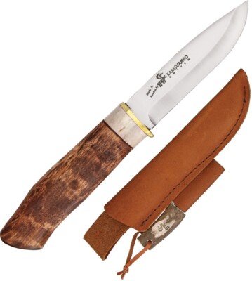 Karesuando Survival Fixed Knife 3.87'' 12C27 Steel Blade Curly Birch And Antler