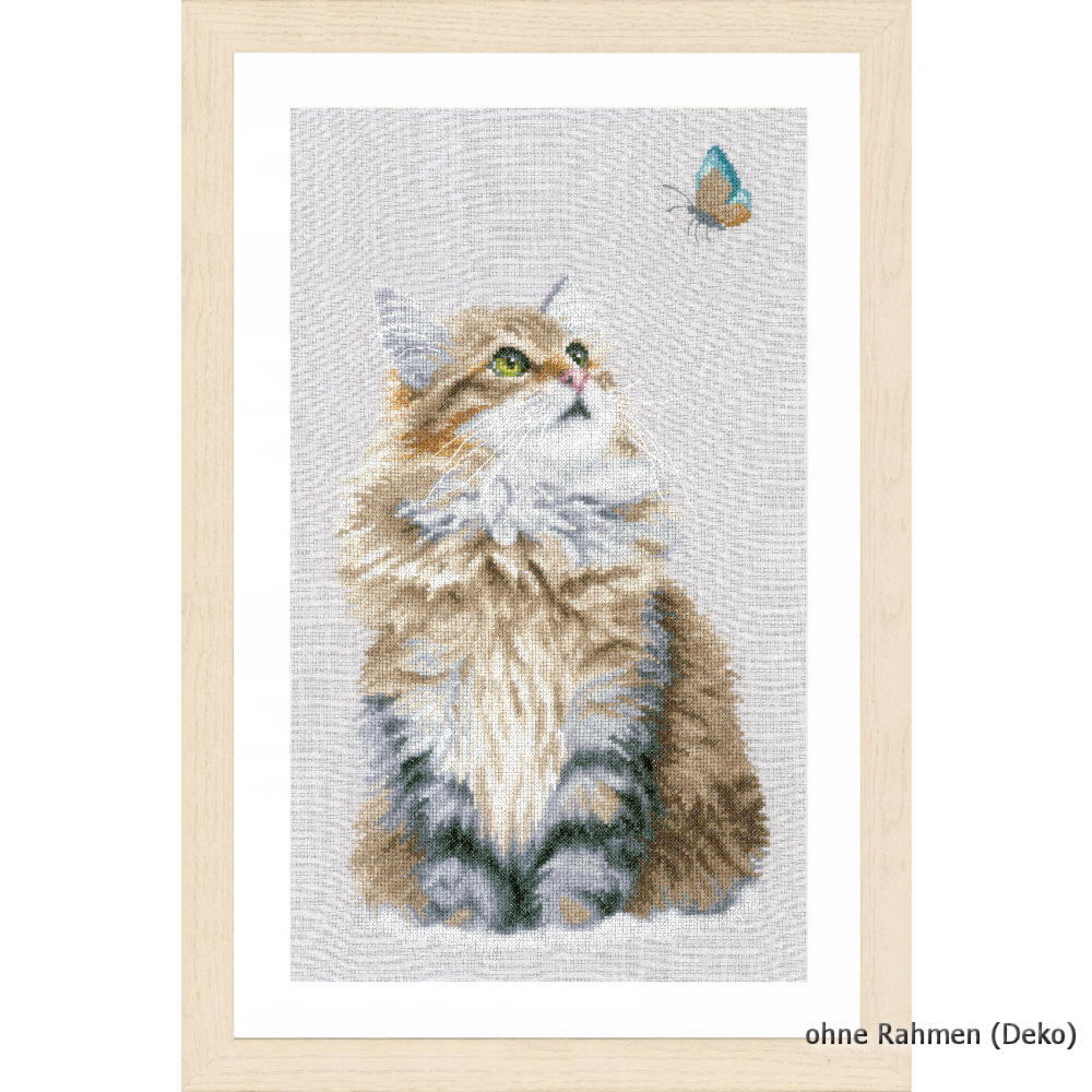 Lanarte cross stitch kit cat, counted, DIY