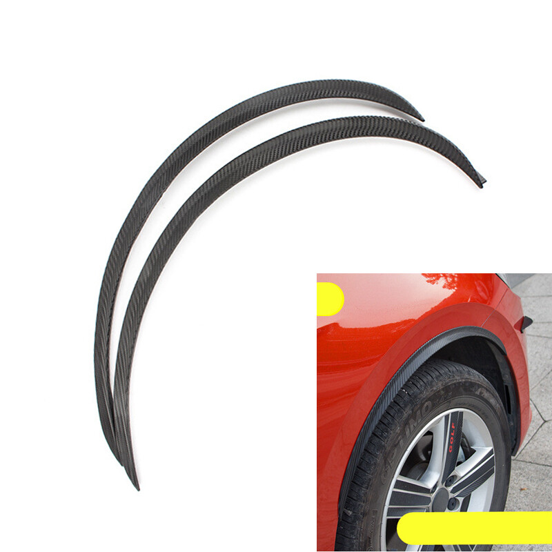 2Pcs Rubber Car Wheel Eyebrow Arch Trim Lips Fender Flares Protector Accessories