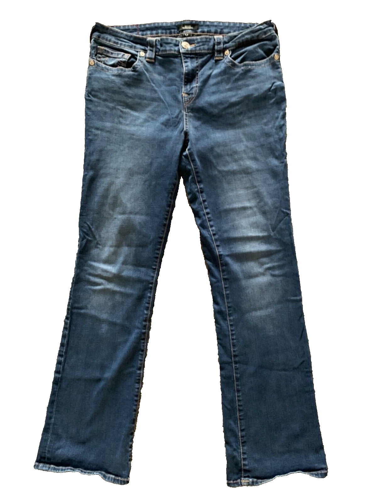 True Religion Becca Mid-Rise Bootcut Medium Wash Denim Jeans Womens 34
