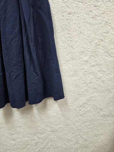 The Limited Women Dress 4 Blue Poly Blend Sleeveless A Line Pleated Knee Length - Picture 5 of 18