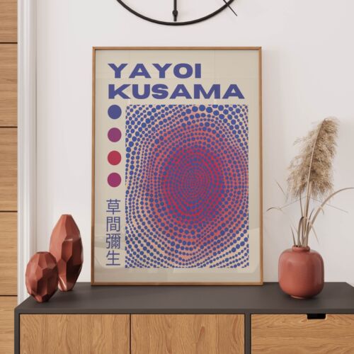 Imprimé Yayoi Kusama, affiche d'exposition, décor japonais. Art mural asiatique, cadeau d'art - Photo 1/7