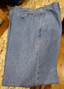 men's pleated front denim pants