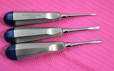 German 3 PC Straight Dental EXTRACTING LUXATING APICAL Root TIP Elevator NO 301 