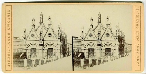 Vintage Stereoview Photo Giacomo BROGI - Pisa. S.Maria della Spina c. 1870 - Picture 9 of 10