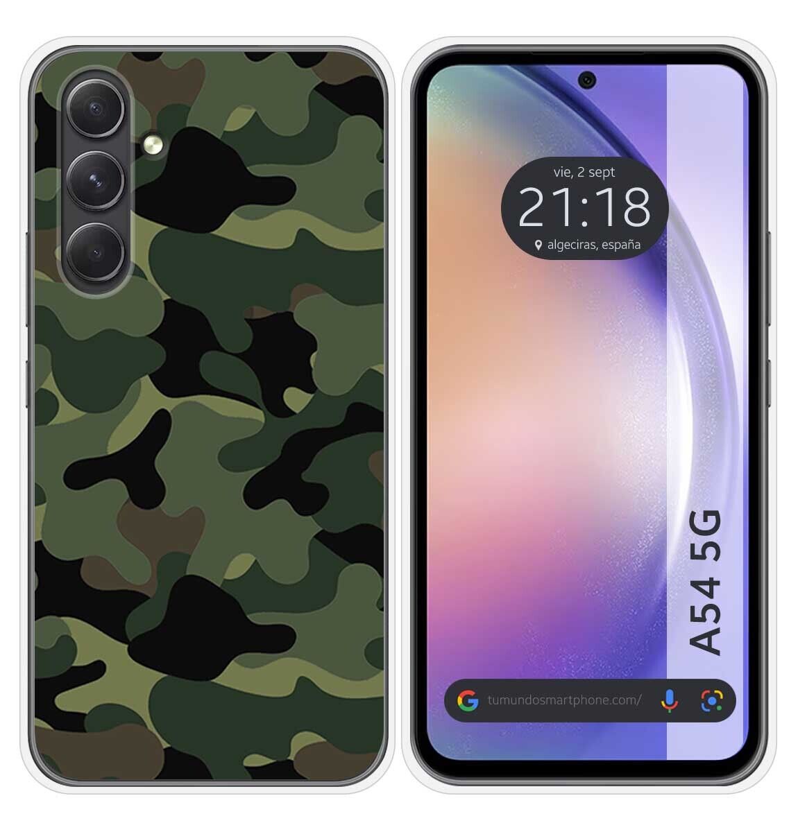 Funda Silicona para Samsung Galaxy A54 5G diseño Camuflaje Dibujos