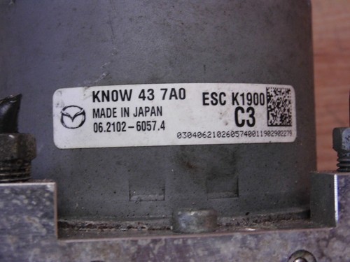 Mazda CX5 II KF 2018 2019 2020 2021 2022 ABS Pump KN0W437A0 - Picture 7 of 7