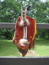 Live Edge Red Cedar Deer Antler Wall Display