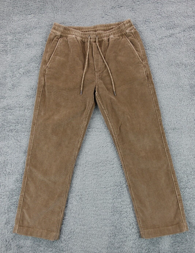 Faherty Pants Men Medium Brown Corduroy Stretch Elastic Waist Drawstring Pockets