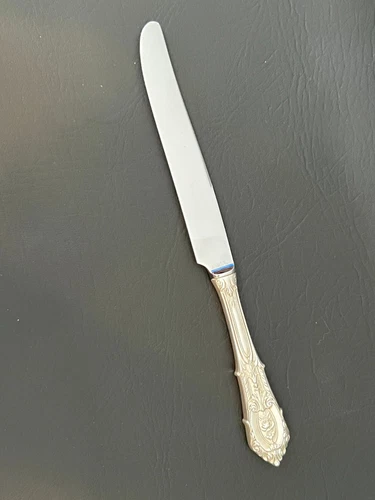 Rose Point by Wallace Sterling Silver Flatware Knife, 9" Long