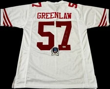 DRE GREENLAW SIGNED SAN FRANCISCO 49ERS CUSTOM JERSEY BECKETT BAS COA BP20104