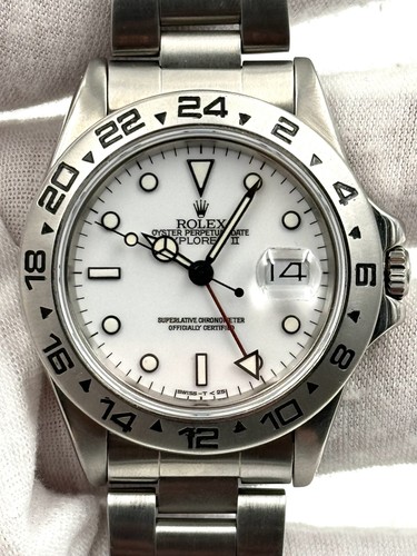 Rolex Explorer II 40mm Polar Dial Stainless Steel Bracelet 16550 Papers 1987