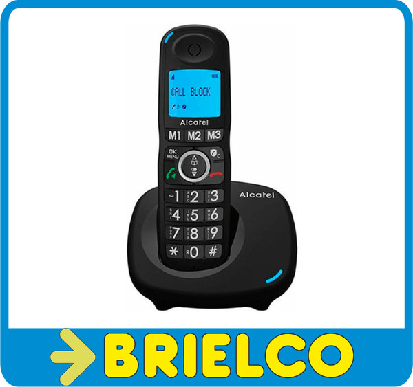 TELEFONO INALAMBRICO FIJO ALCATEL XL535 NEGRO TECLAS GRANDES MANOS LIBRES BD5403