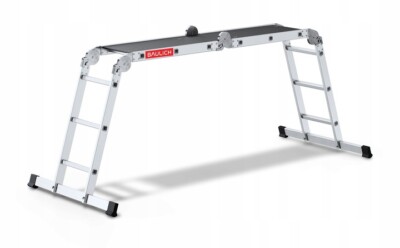 4x3 Mehrzweckleiter Aluleiter Klappleiter Stehleiter Ladder mit Plattform 150kg
