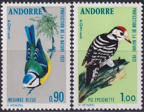 F-EX50741 ANDORRA MNH 1973 NATURSCHUTZ VOGEL VÖGEL VÖGEL VÖGEL.
