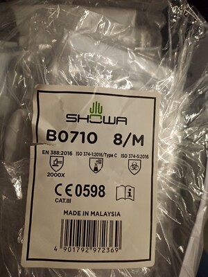 10 PAAR SHOWA B0710 HANDSCHUHE GRÖSSE 8/M