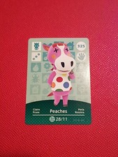 PEACHES ANIMAL CROSSING AMIIBO SERIES 4 CARD #325 TRACKED AU POST geniuine