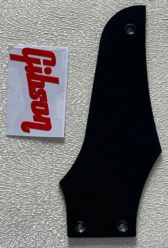 For Gibson Firebird Truss Rod Cover Non-Reverse & Red Foil Decal 1-Ply Black