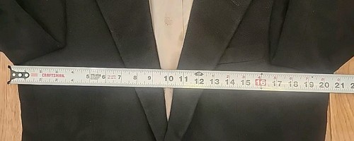 ACTWU Workers Union USA Herren Gr. L40 Schwarz 100% Kaschmir 2 Knopf Blazer Sakko - Bild 11 von 18