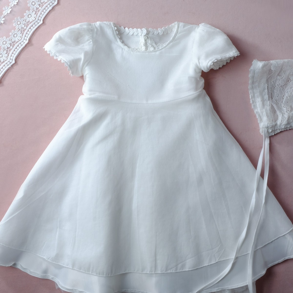 2tlg. Taufkleid Mädchenkleid Festkleid Blumenmädchen BM16