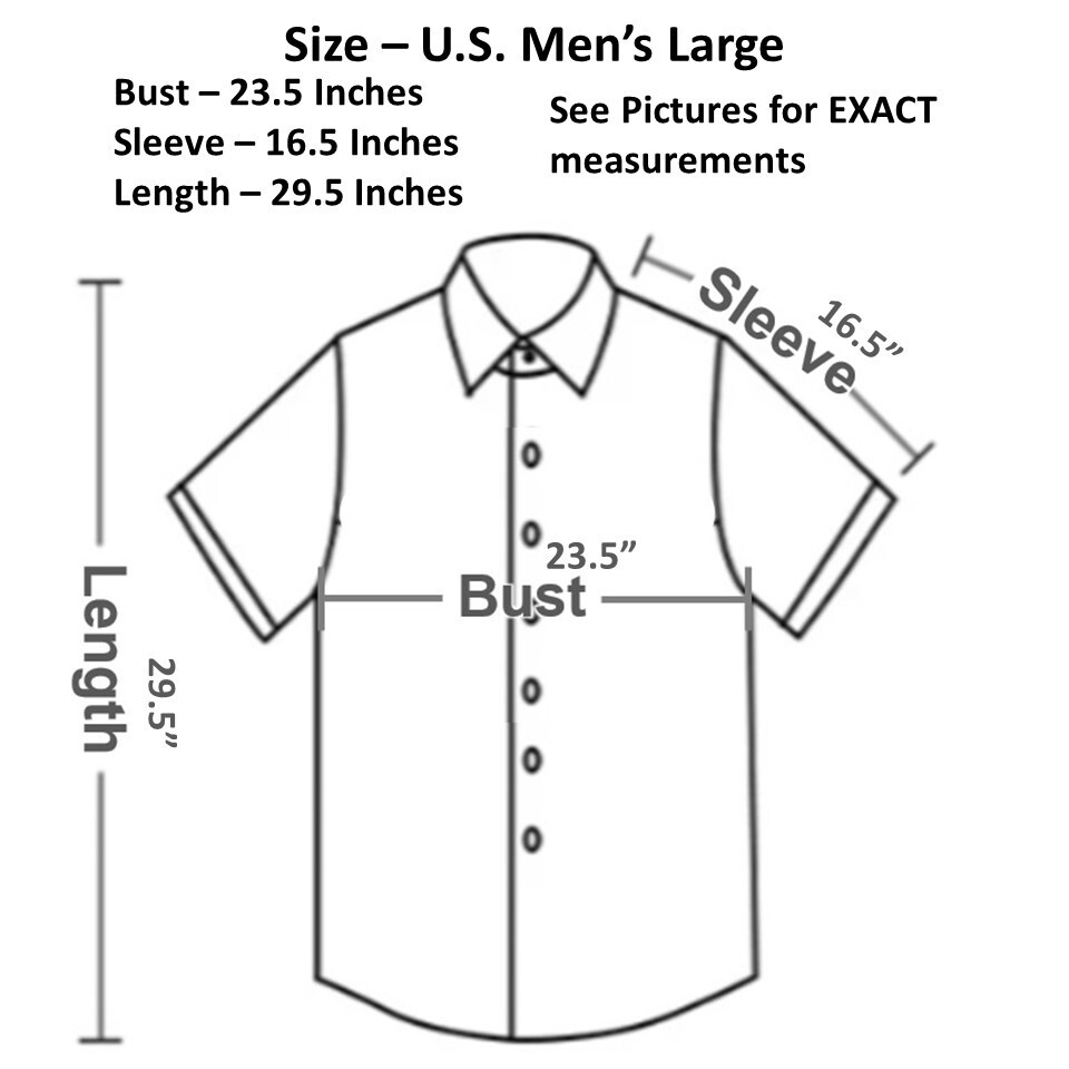 Flaming Dragons / Skulls Hawaiian Shirt Button Down Men's L Read