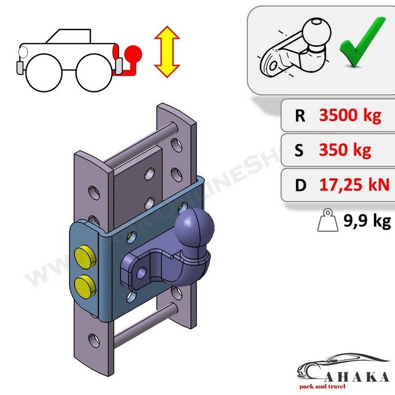 Heavy Duty tow hitch height adjuster 5x45mm for 2-hole tow for VW Taro 89-97
